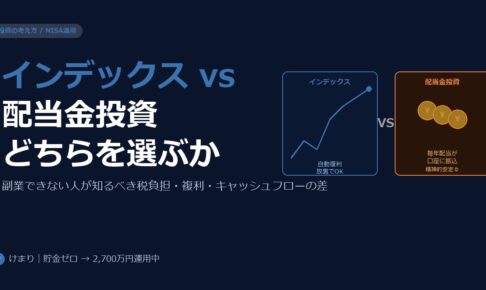 インデックス投資 vs 配当金投資。副業できない人はどちらを選ぶべきか