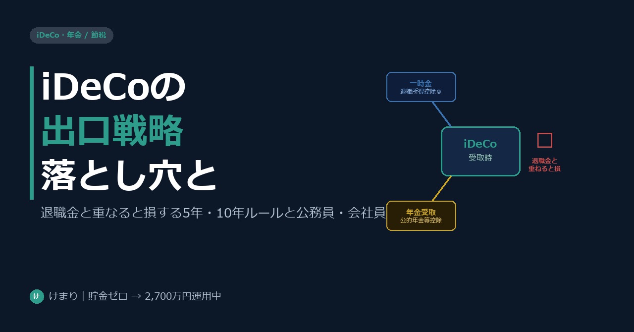 iDeCoの出口戦略。退職金と重なると損をする「落とし穴」と賢い受取方法