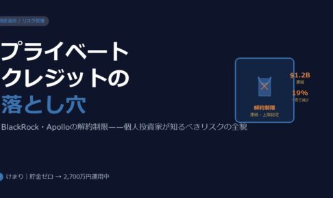 プライベートクレジットファンドとは？個人投資家が知るべきリスクの全貌