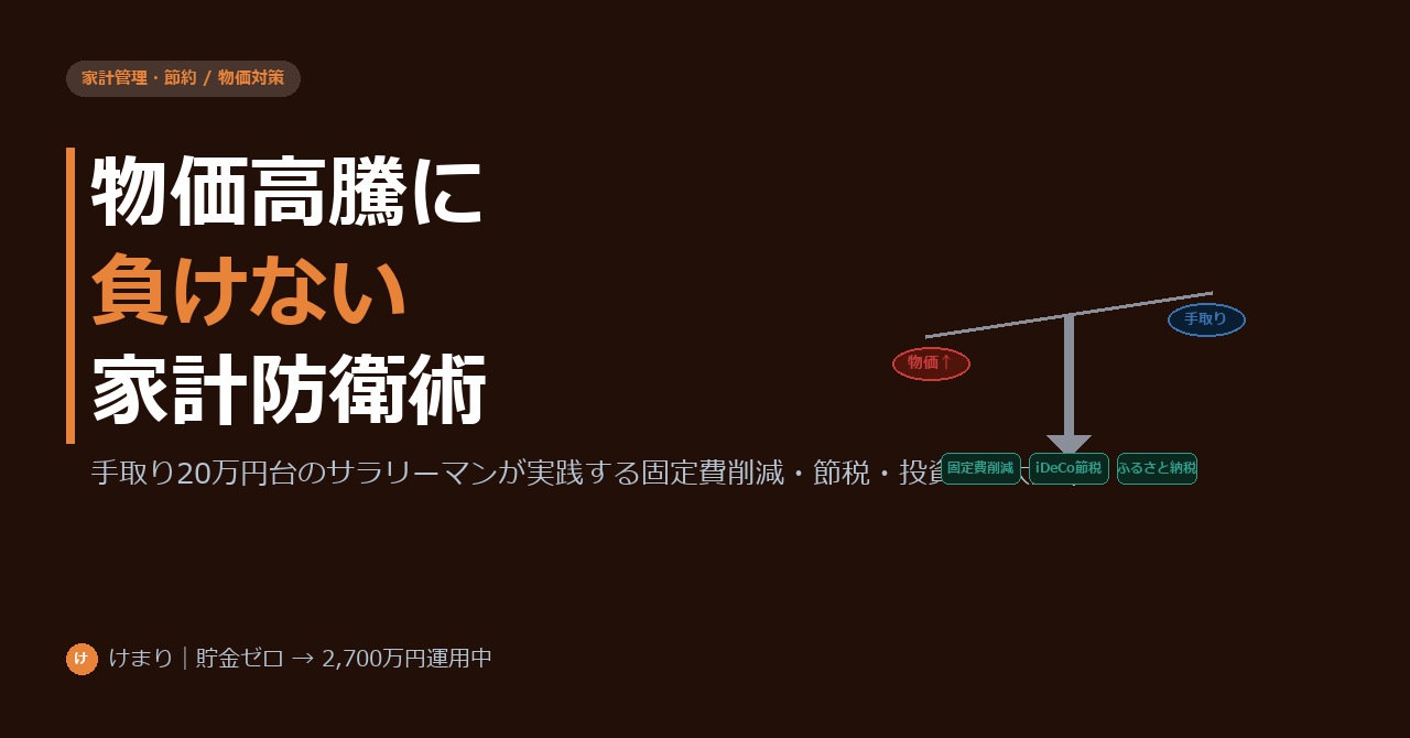 物価高騰・電気代値上げに負けない家計防衛術2026——手取り20万円台のサラリーマンが実践する5つの対策